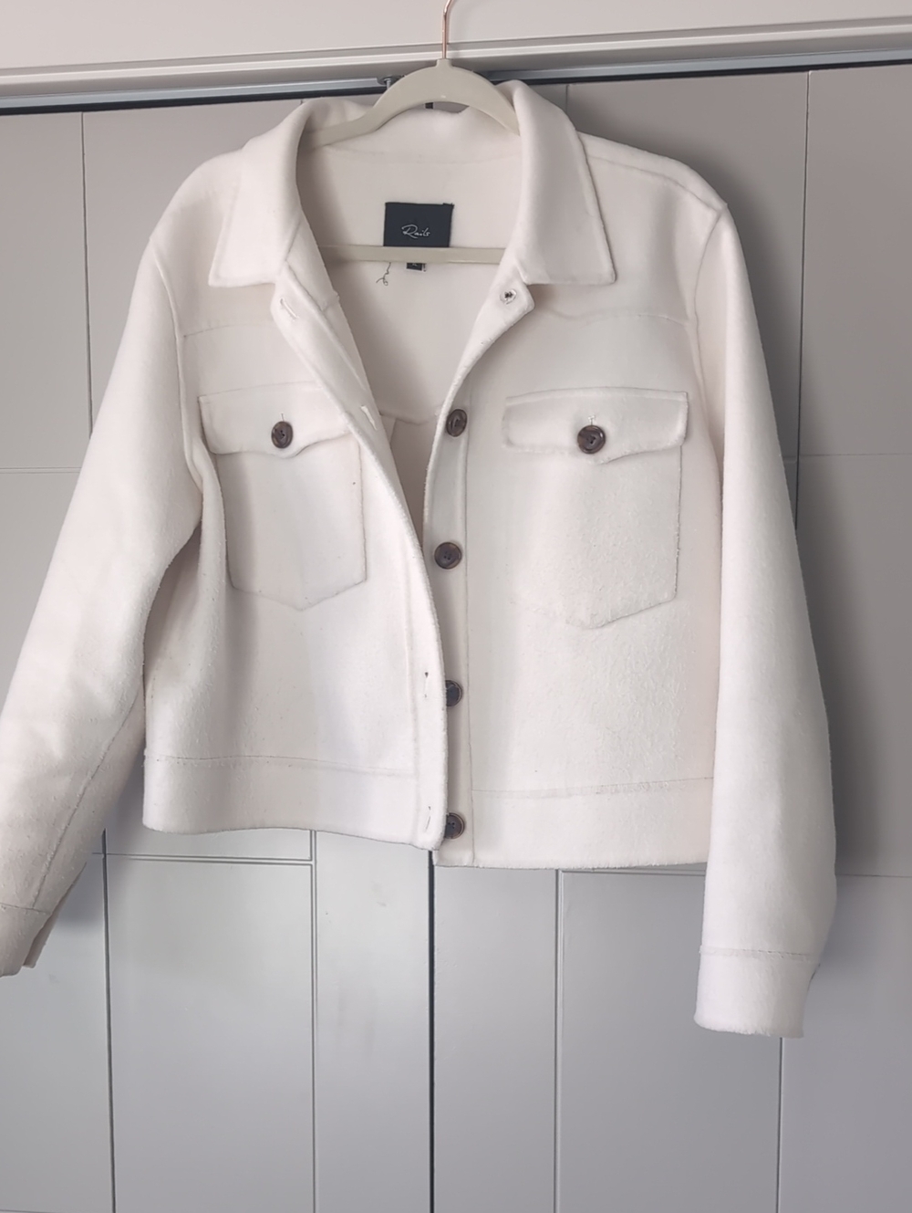 Rails White Button-Front Jacket